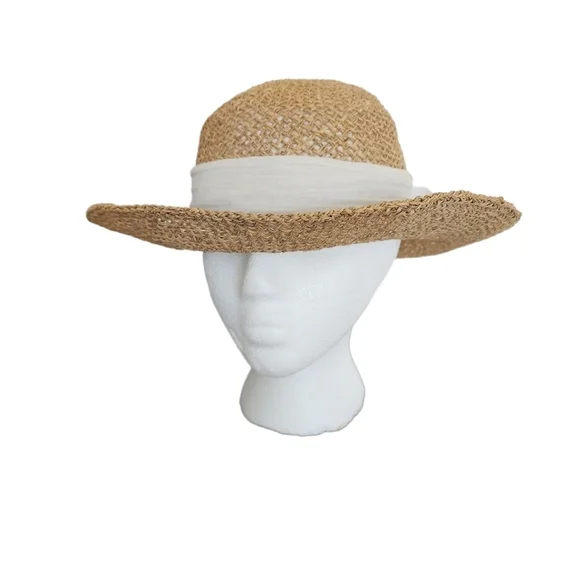 Raw Hem Straw Hat - Picture 1 of 3